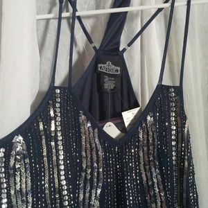 Navy blue Angie gypsy style party dress